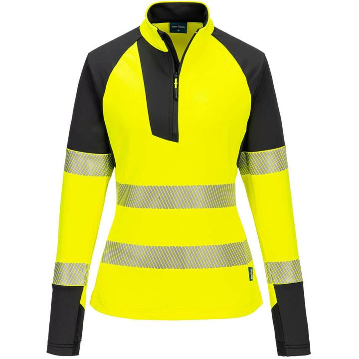Portwest PW3 Hi-Vis Women's 1/4 Zip Sweatshirt PT-T173