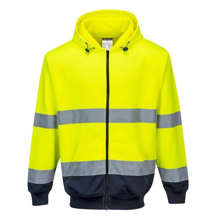 Portwest Hi-Vis 2-Tone Zip Front Hoodie B317
