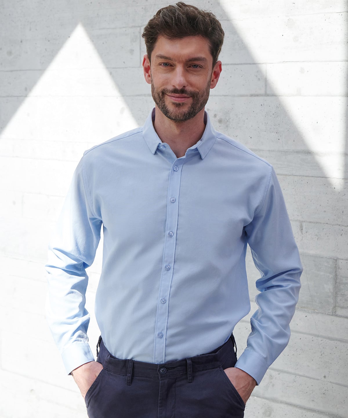 Mens HB582 long sleeve ‘cotton-feel’ Coolplus® Henbury Shirt