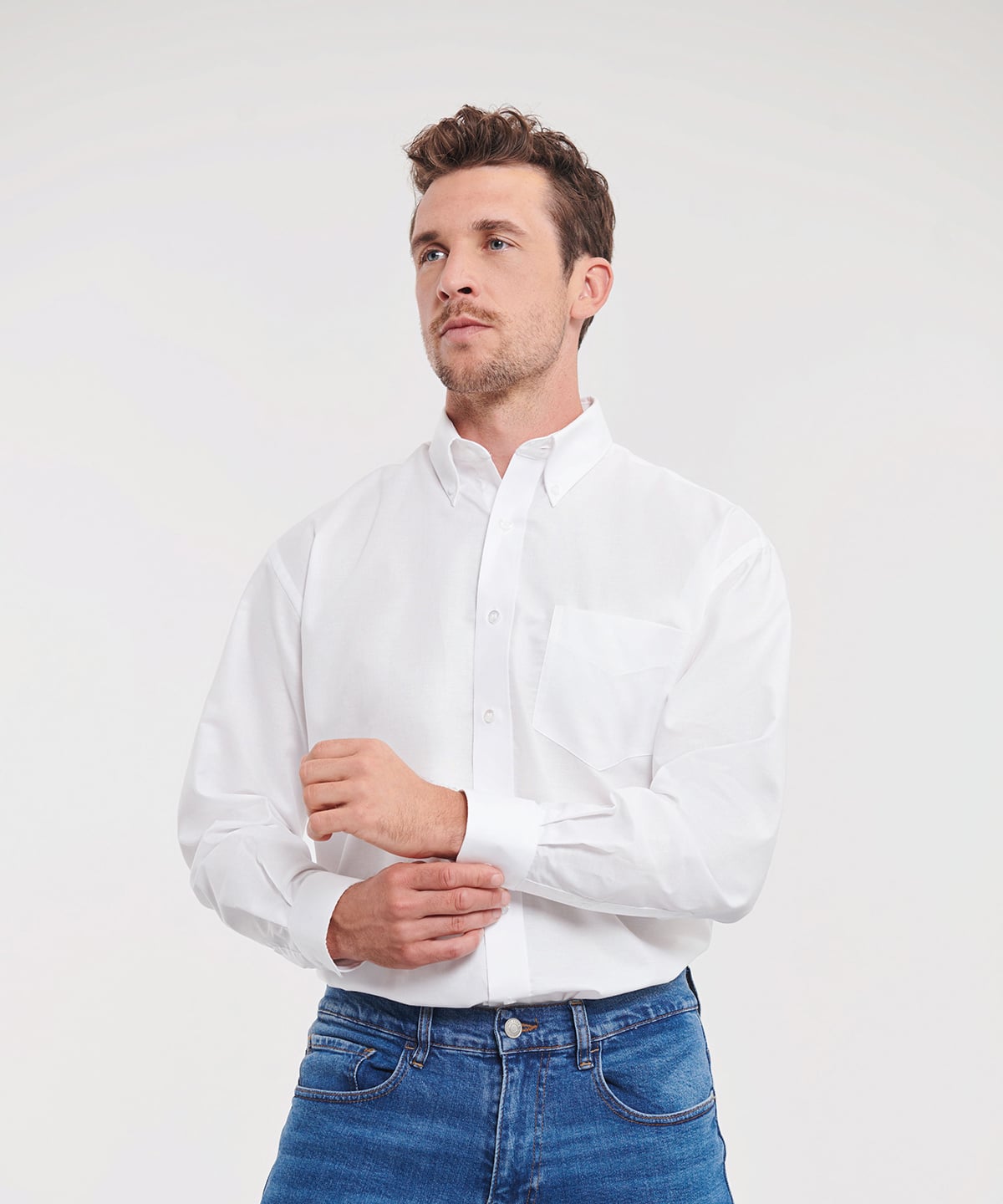 Long sleeve easycare Oxford shirt