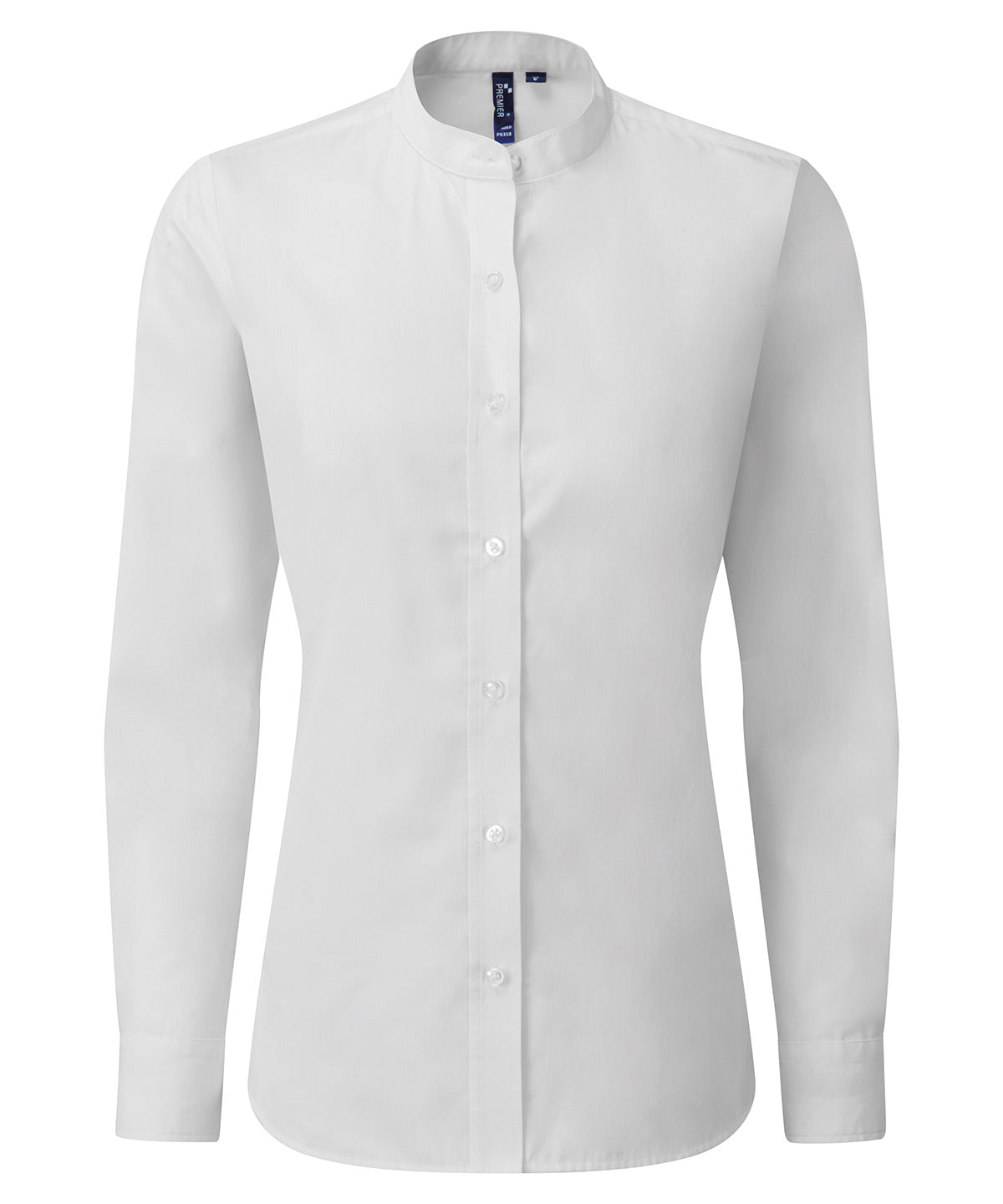 PR358 Women's banded collar 'grandad' shirt