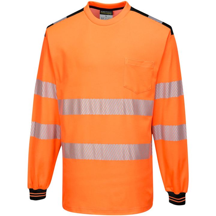 Portwest Hi-Vis T-Shirt Long Sleeved T185
