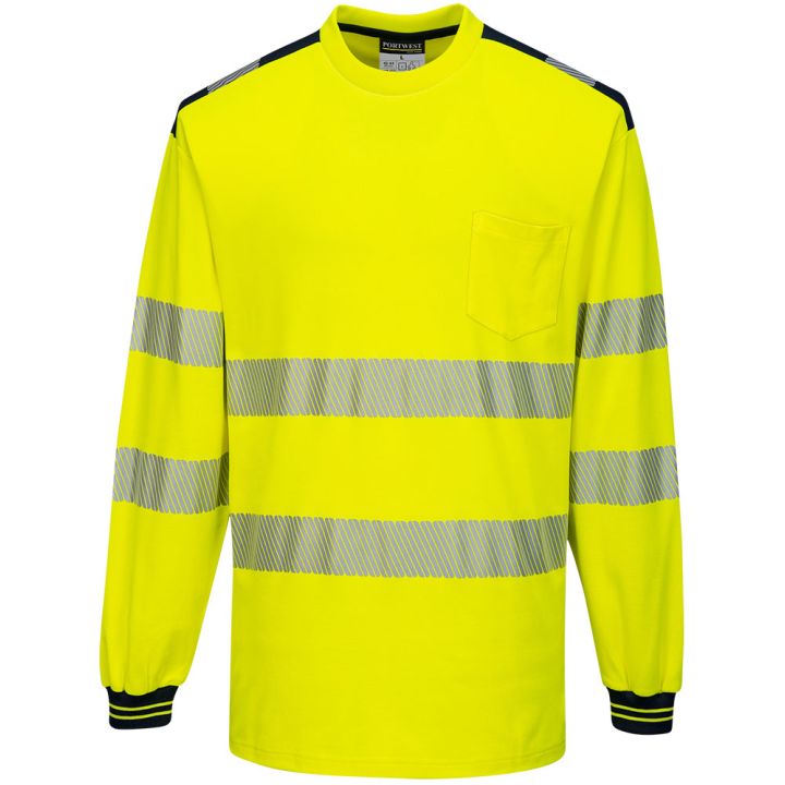 Portwest Hi-Vis T-Shirt Long Sleeved T185