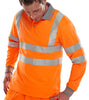 Hi-Viz Long Sleeve Polo Shirt - Orange