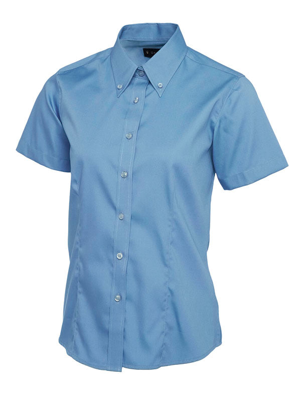 UC704 Ladies Short Sleeve Oxford Shirt
