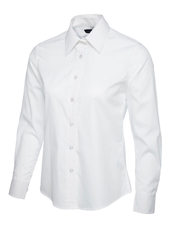 UC711 Ladies Long Sleeve Poplin Shirt