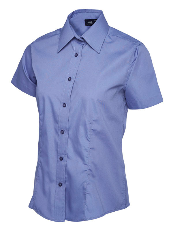 UC712 Ladies Short Sleeve Poplin Shirt