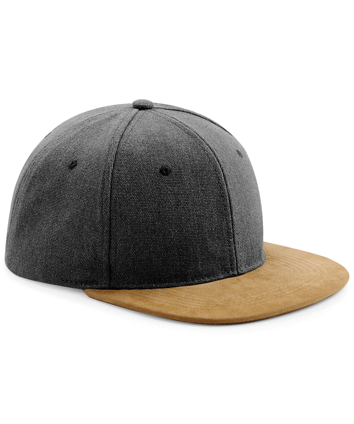 BC668 Suede Peak Snapback Cap