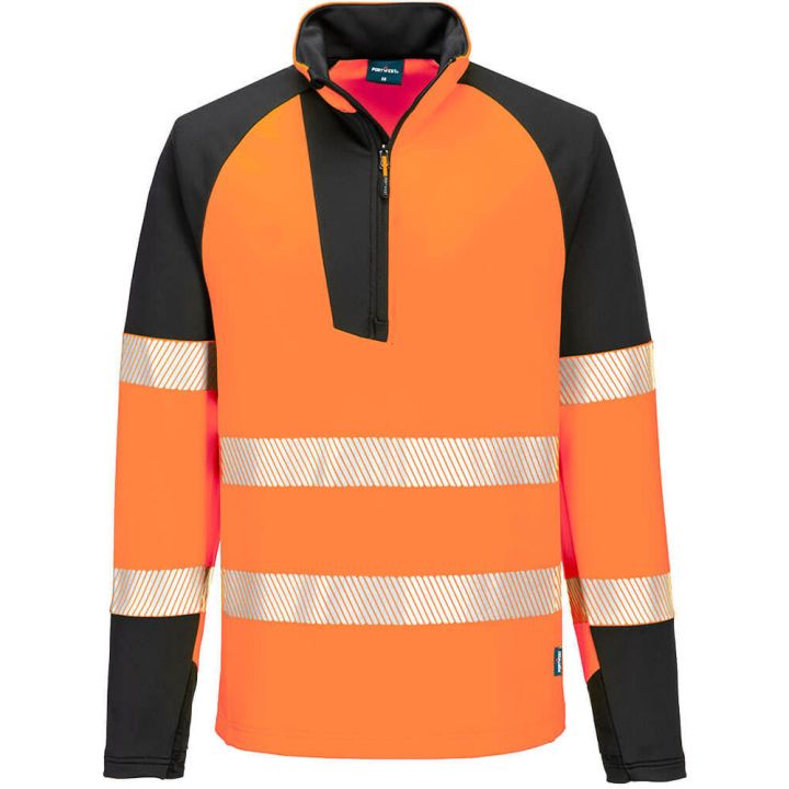 Portwest PW3 Hi-Vis 1/4 Zip Sweatshirt PT-T172