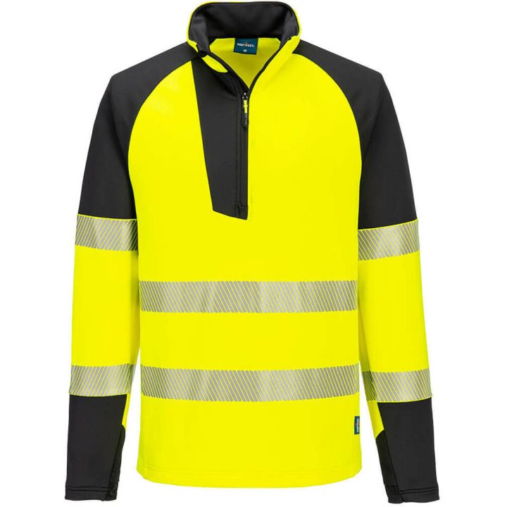 Portwest PW3 Hi-Vis 1/4 Zip Sweatshirt PT-T172