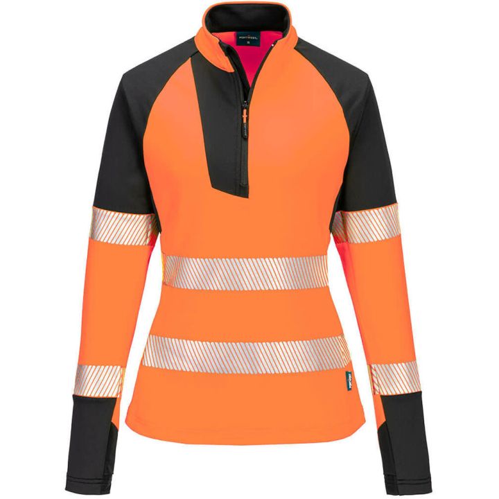 Portwest PW3 Hi-Vis Women's 1/4 Zip Sweatshirt PT-T173
