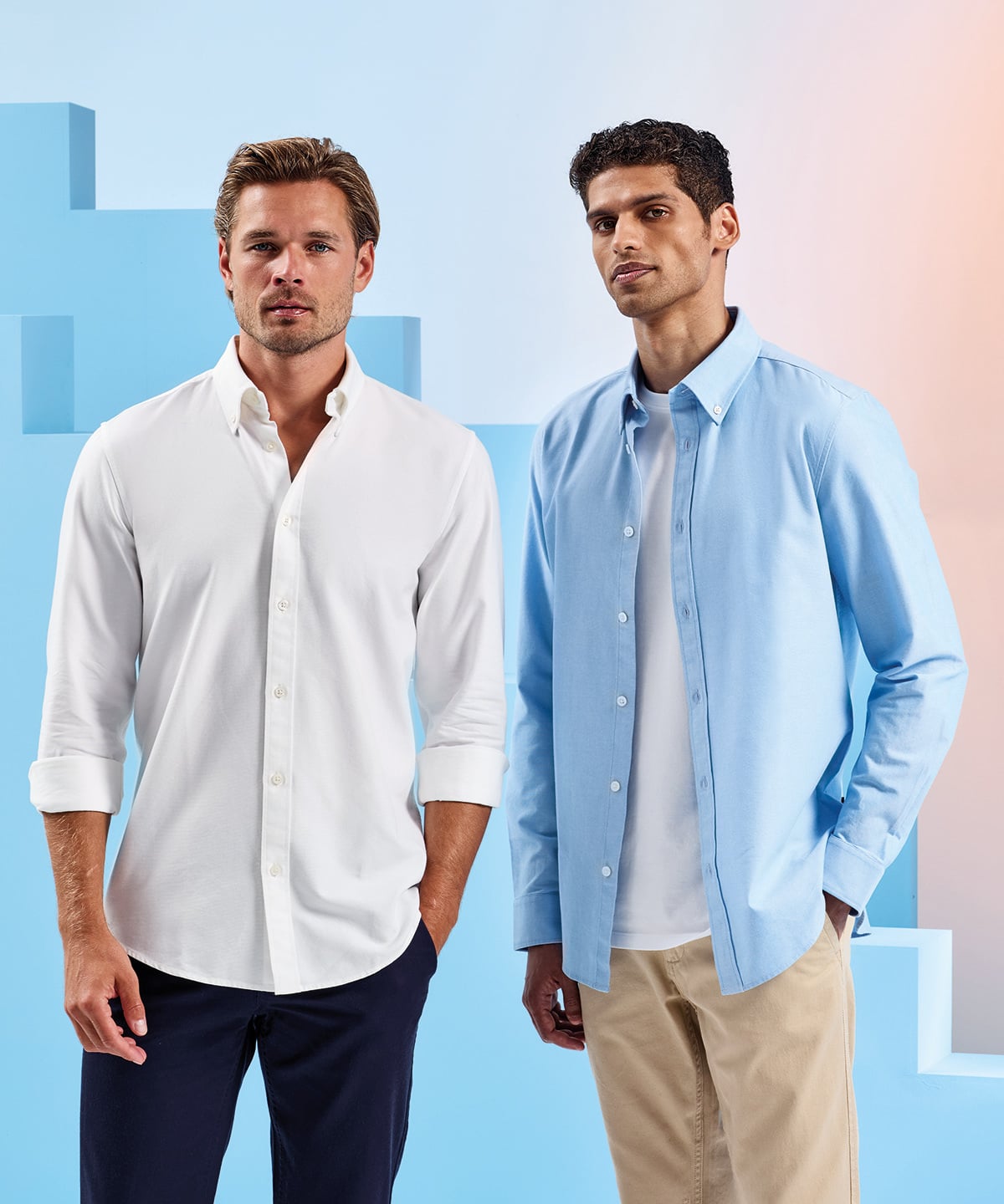 AQ039 Men’s cotton long sleeve Oxford shirt