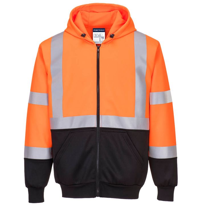 Portwest Hi-Vis 2-Tone Zipped Hoodie B315