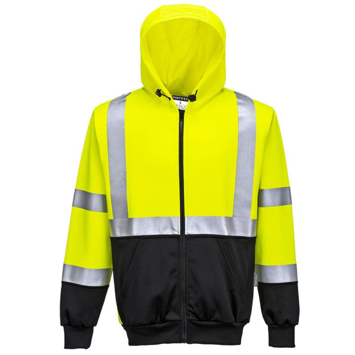 Portwest Hi-Vis 2-Tone Zipped Hoodie B315