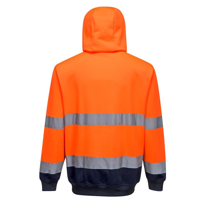 Portwest Hi-Vis 2-Tone Zip Front Hoodie B317