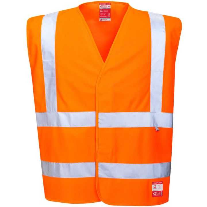 Portwest Hi-Vis Anti Static Vest - Flame Resistant FR71
