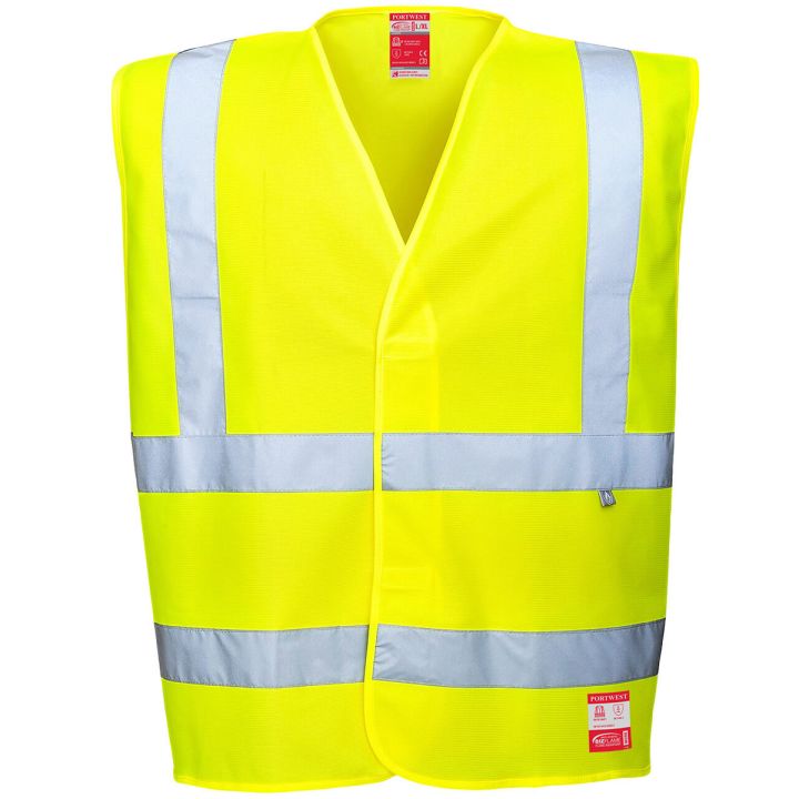 Portwest Hi-Vis Anti Static Vest - Flame Resistant FR71