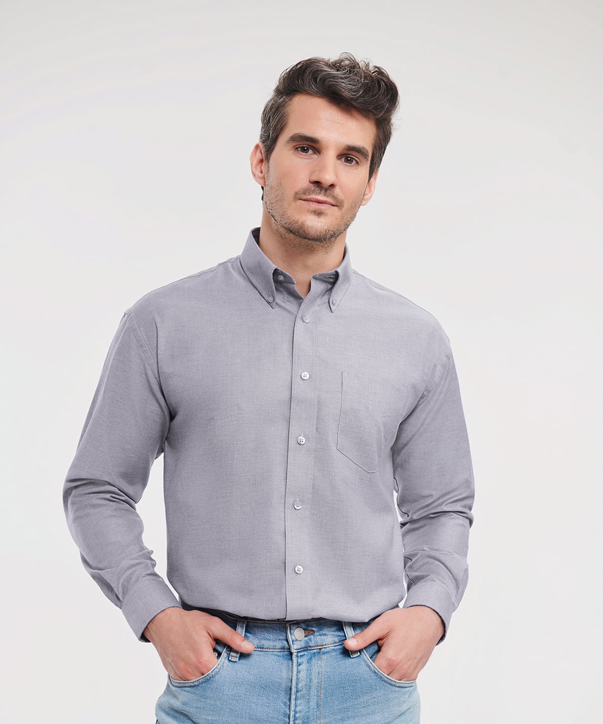 Long sleeve easycare Oxford shirt