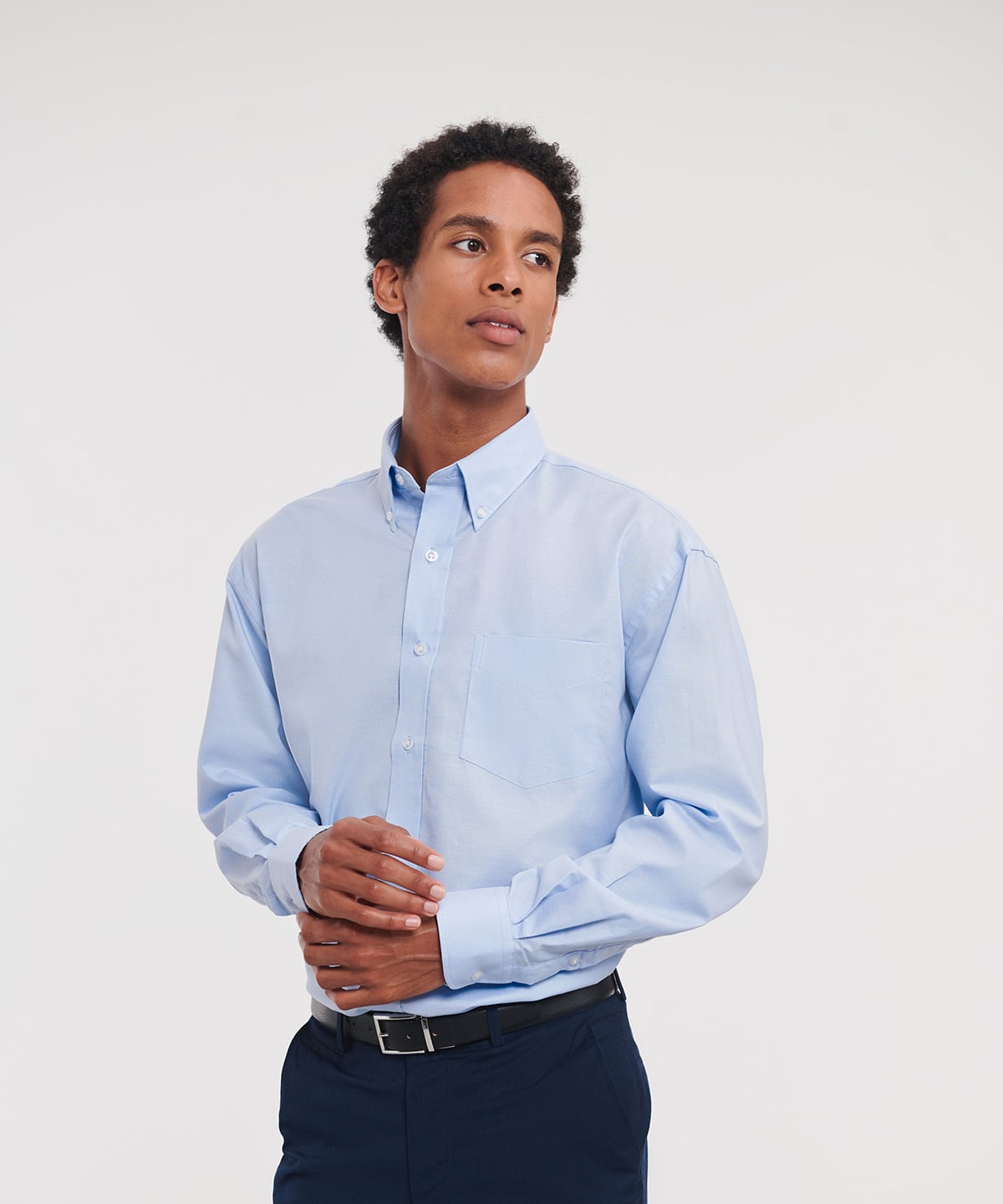 Long sleeve easycare Oxford shirt