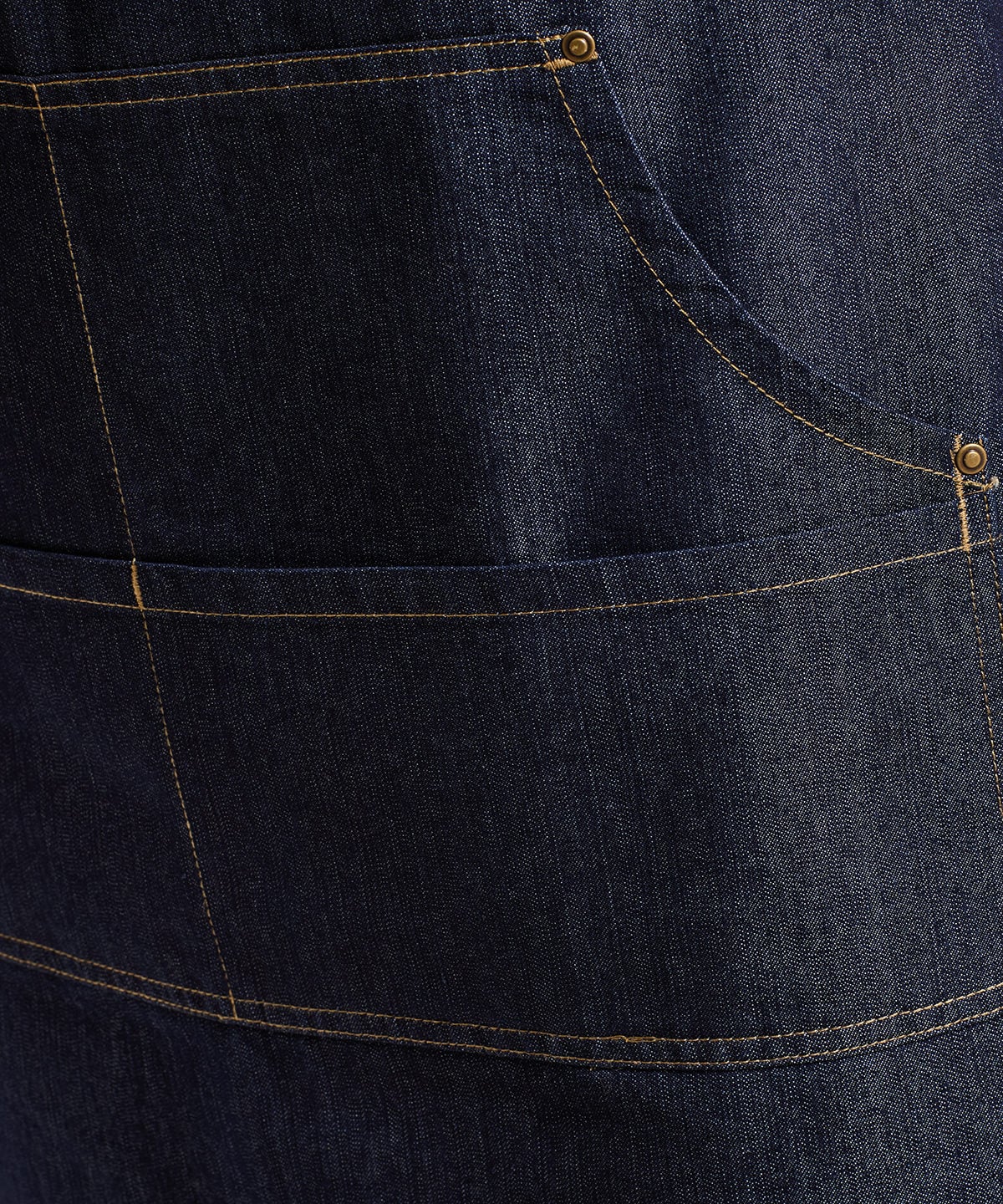 PR126 Jeans stitch bib apron