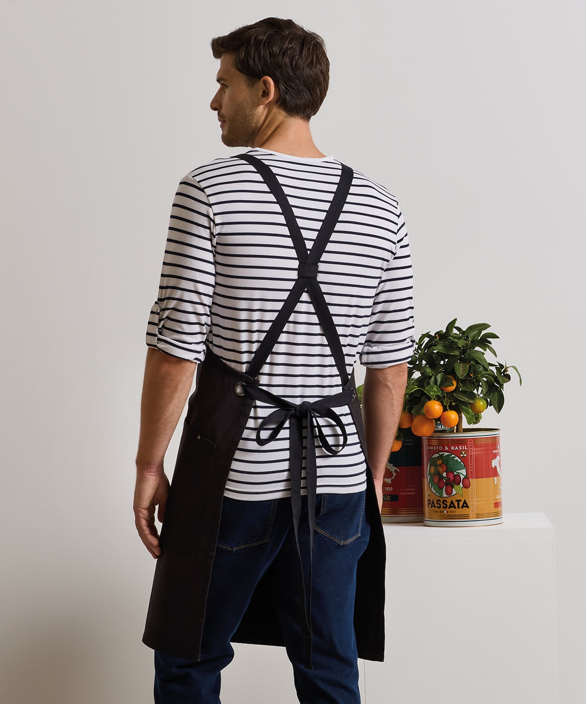 PR182 Clip ‘n’ Clasp cross-back bib apron