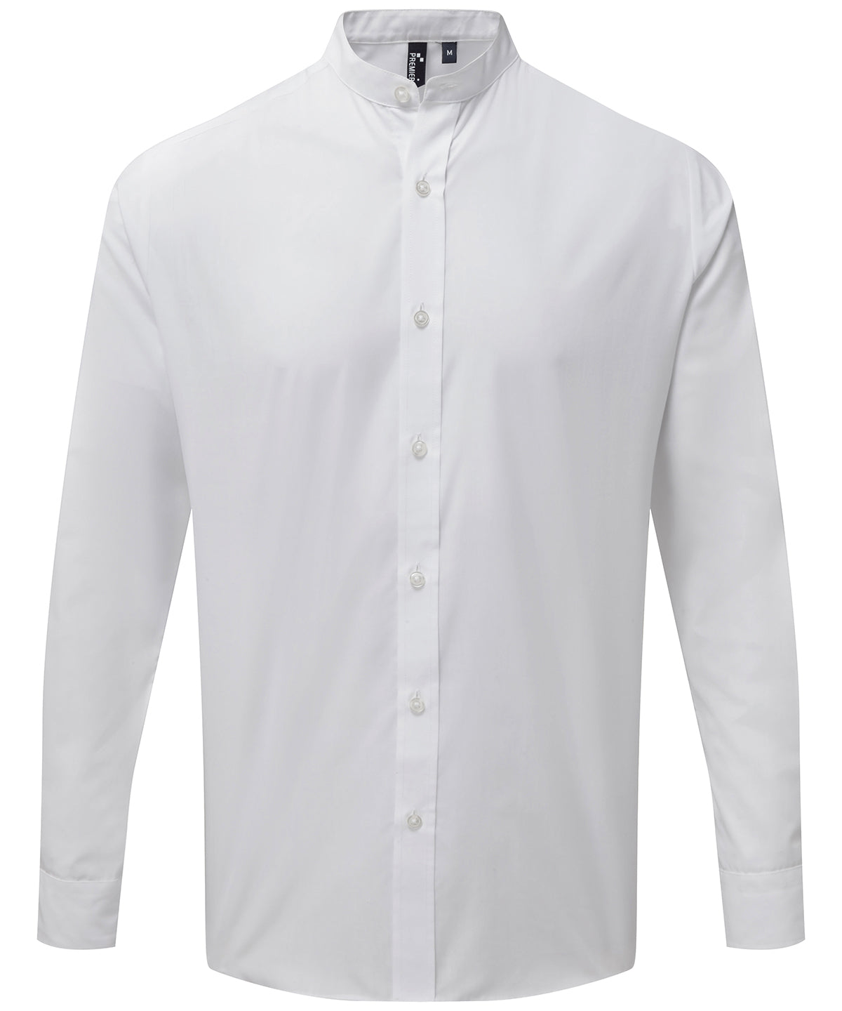 PR258 Banded collar grandad long sleeve shirt