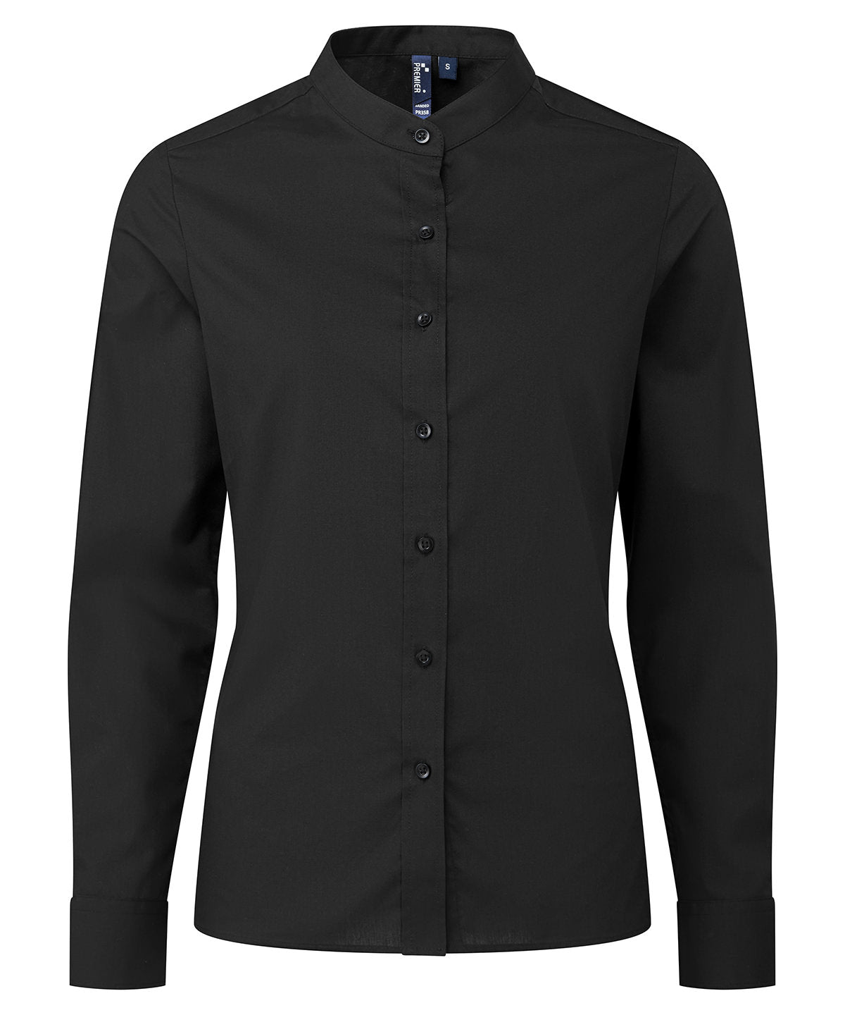PR358 Women's banded collar 'grandad' shirt