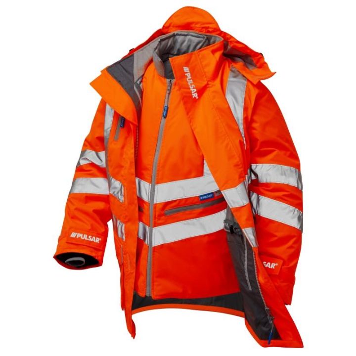 Pulsar Rail Spec 7-In-1 Storm Coat C/W Interactive Body Warmer PR497-R