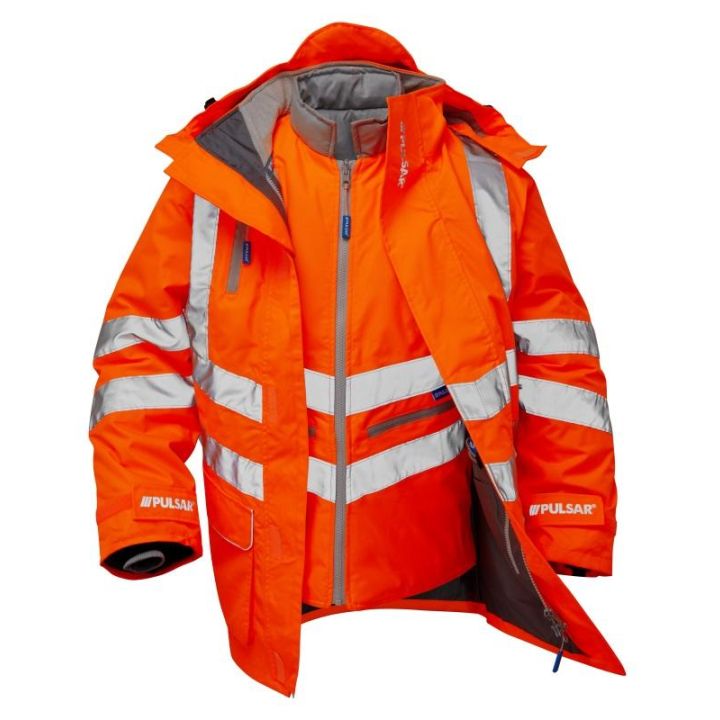 Pulsar Rail Spec 7-In-1 Storm Coat C/W Interactive Body Warmer PR497-R