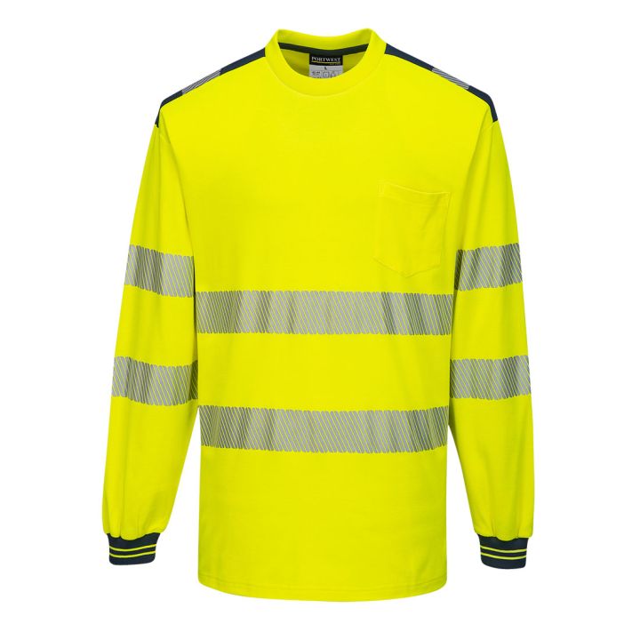 Portwest Hi-Vis T-Shirt Long Sleeved T185