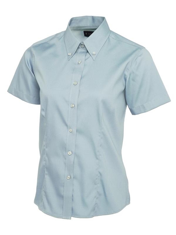 UC704 Ladies Short Sleeve Oxford Shirt