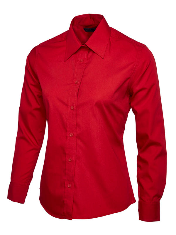 UC711 Ladies Long Sleeve Poplin Shirt