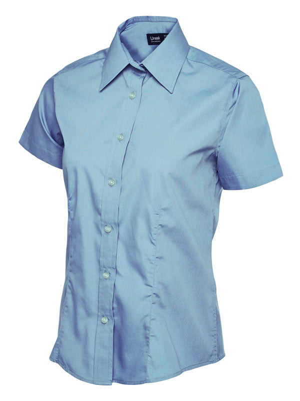 UC712 Ladies Short Sleeve Poplin Shirt