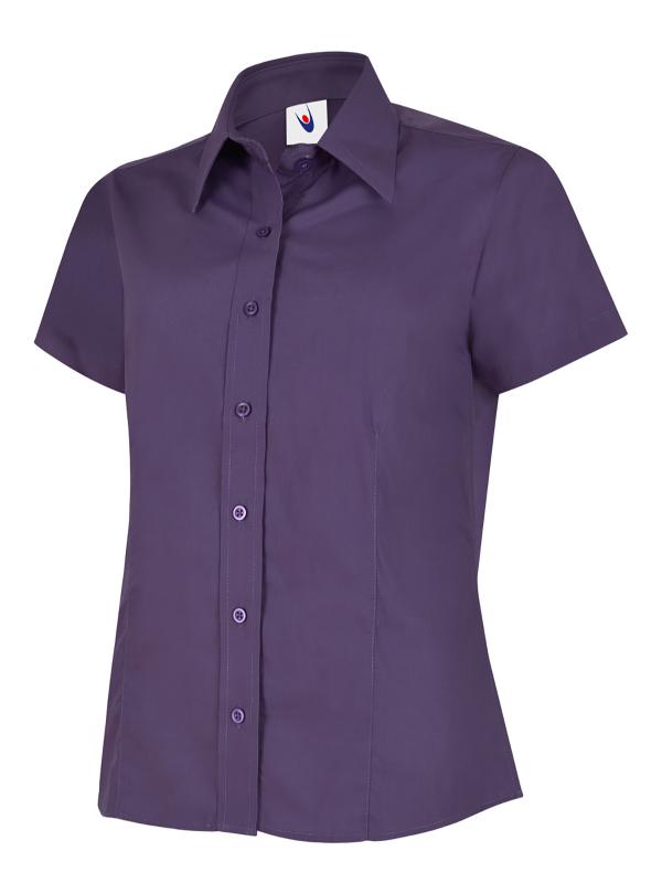 UC712 Ladies Short Sleeve Poplin Shirt