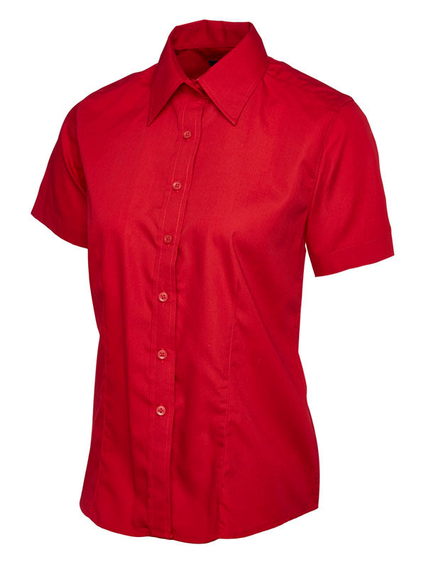 UC712 Ladies Short Sleeve Poplin Shirt